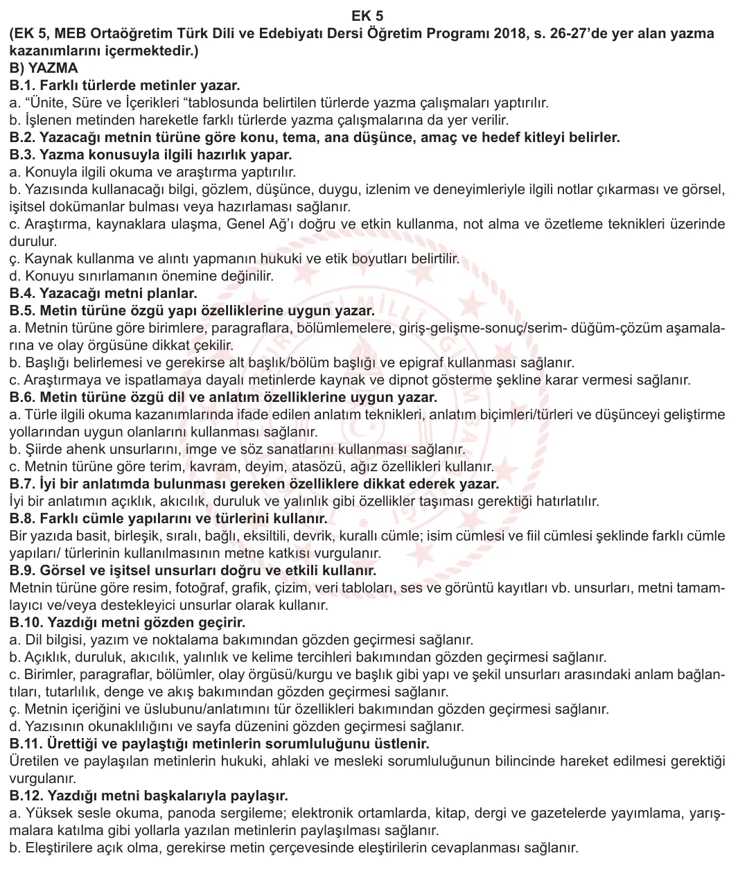 9. Sınıf Türk Dili ve Edebiyatı 2023-2024 2. Dönem 2. Yazılı 2. Bölüm 6. Soru görseli (2/2)
