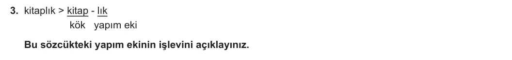 5. Sınıf Türkçe 2023-2024 2. Dönem 2. Yazılı 1. Bölüm 3. Soru görseli