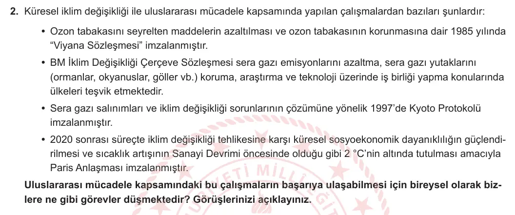 12. Sınıf Coğrafya 2024-2025 1. Dönem 1. Yazılı 2. Soru görseli