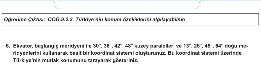 9. Sınıf Coğrafya 2024-2025 1. Dönem 1. Yazılı 5. Soru görseli (2/2)