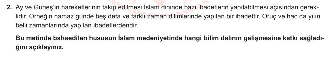 12. Sınıf Din Kültürü ve Ahlak Bilgisi 2024-2025 1. Dönem 1. Yazılı 2. Soru görseli