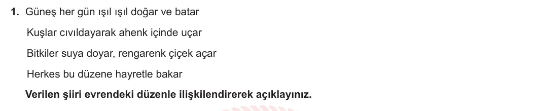 5. Sınıf Din Kültürü ve Ahlak Bilgisi 2024-2025 1. Dönem 1. Yazılı 1. Soru görseli