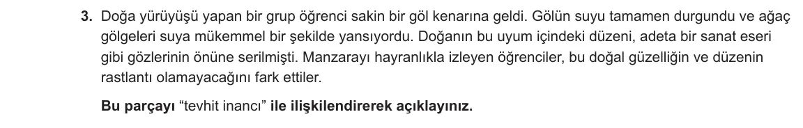 5. Sınıf Din Kültürü ve Ahlak Bilgisi 2024-2025 1. Dönem 1. Yazılı 3. Soru görseli