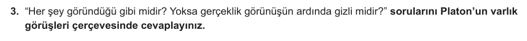 11. Sınıf Felsefe 2024-2025 1. Dönem 1. Yazılı 3. Soru görseli