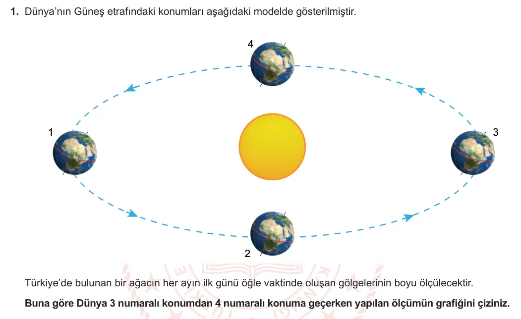 8. Sınıf Fen Bilimleri 2024-2025 1. Dönem 1. Yazılı 1. Soru görseli (1/2)
