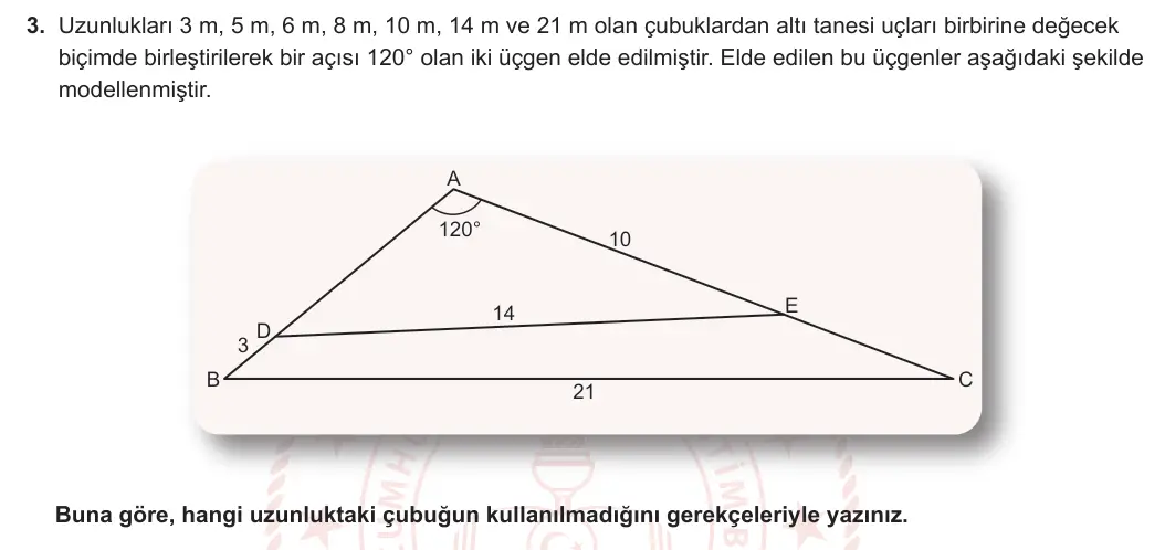 11. Sınıf Matematik 2024-2025 1. Dönem 1. Yazılı 3. Soru görseli