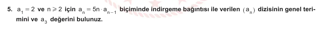 12. Sınıf Matematik 2024-2025 1. Dönem 1. Yazılı 5. Soru görseli
