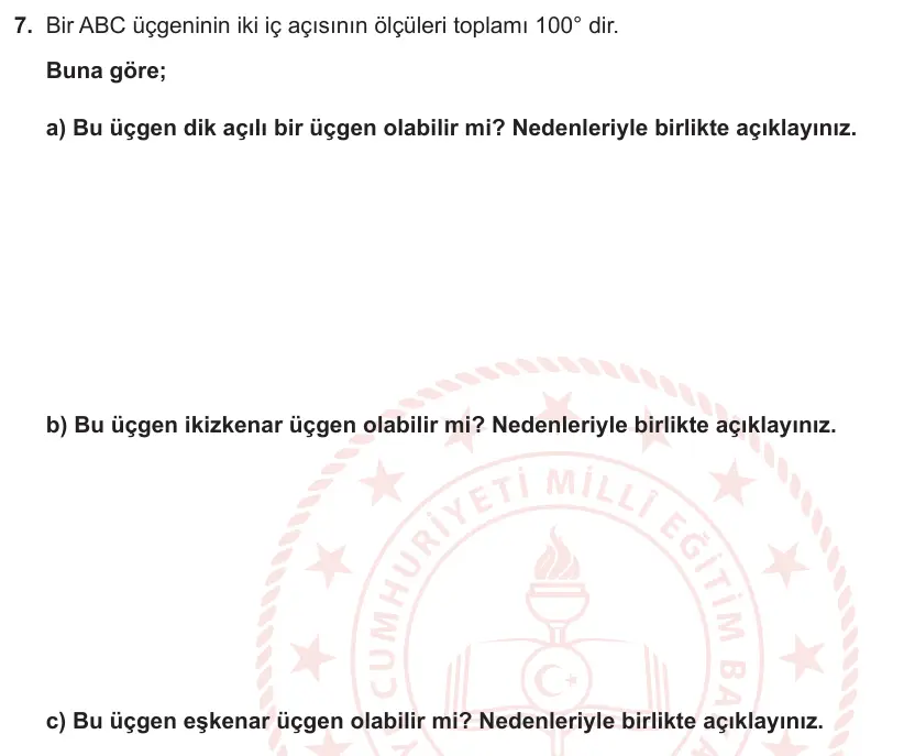 5. Sınıf Matematik 2024-2025 1. Dönem 1. Yazılı 7. Soru görseli