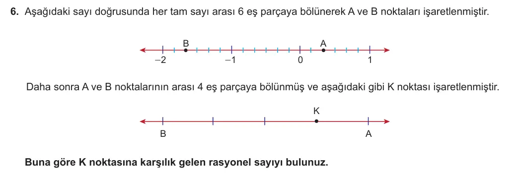 7. Sınıf Matematik 2024-2025 1. Dönem 1. Yazılı 6. Soru görseli