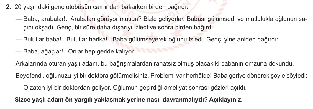 6. Sınıf Sosyal Bilgiler 2024-2025 1. Dönem 1. Yazılı 2. Soru görseli