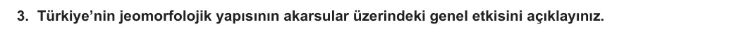 10. Sınıf Coğrafya 2024-2025 1. Dönem 2. Yazılı 3. Soru görseli (1/2)