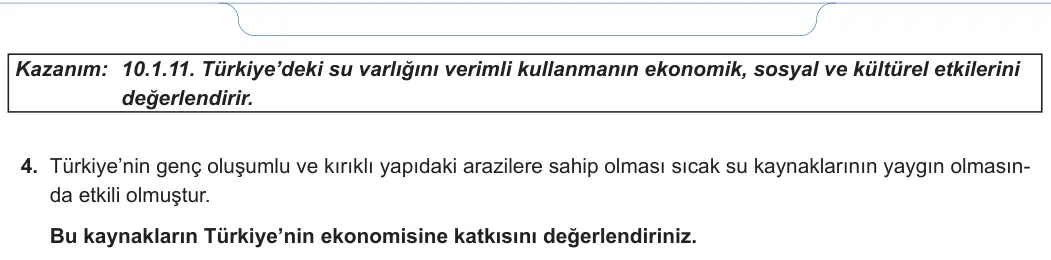 10. Sınıf Coğrafya 2024-2025 1. Dönem 2. Yazılı 3. Soru görseli (2/2)