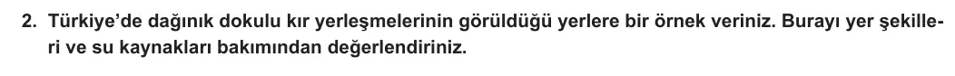 11. Sınıf Coğrafya 2024-2025 1. Dönem 2. Yazılı 2. Soru görseli (1/2)