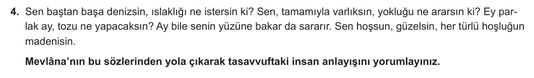 11. Sınıf Felsefe 2024-2025 1. Dönem 2. Yazılı 4. Soru görseli