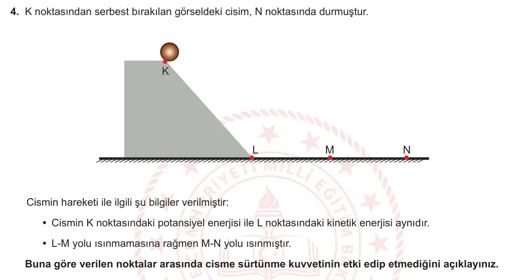 7. Sınıf Fen Bilimleri 2024-2025 1. Dönem 2. Yazılı 4. Soru görseli (1/2)