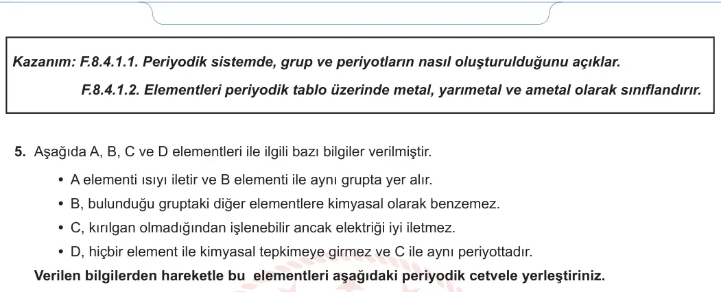 8. Sınıf Fen Bilimleri 2024-2025 1. Dönem 2. Yazılı 4. Soru görseli (2/2)