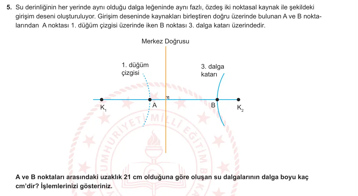 12. Sınıf Fizik 2024-2025 1. Dönem 2. Yazılı 5. Soru görseli