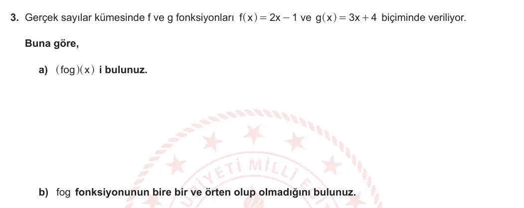 10. Sınıf Matematik 2024-2025 1. Dönem 2. Yazılı 3. Soru görseli