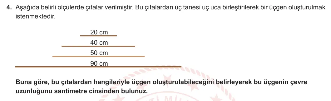 9. Sınıf Matematik 2024-2025 1. Dönem 2. Yazılı 4. Soru görseli