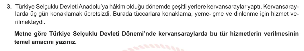 6. Sınıf Sosyal Bilgiler 2024-2025 1. Dönem 2. Yazılı 3. Soru görseli