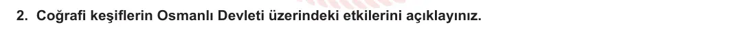 7. Sınıf Sosyal Bilgiler 2024-2025 1. Dönem 2. Yazılı 2. Soru görseli