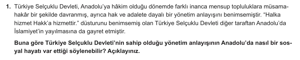 10. Sınıf Tarih 2024-2025 1. Dönem 2. Yazılı 1. Soru görseli