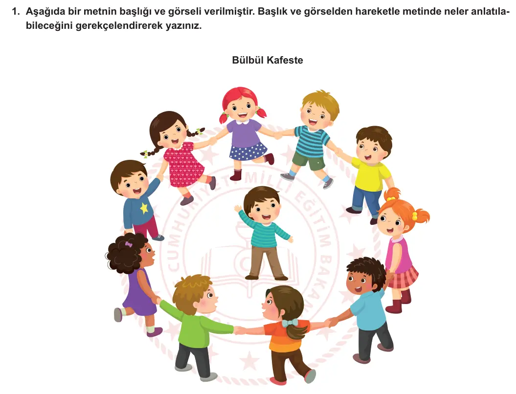 5. Sınıf Türkçe 2024-2025 1. Dönem 2. Yazılı 1. Soru görseli