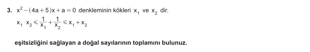 11. Sınıf Matematik 2024-2025 2. Dönem 1. Yazılı 3. Soru görseli