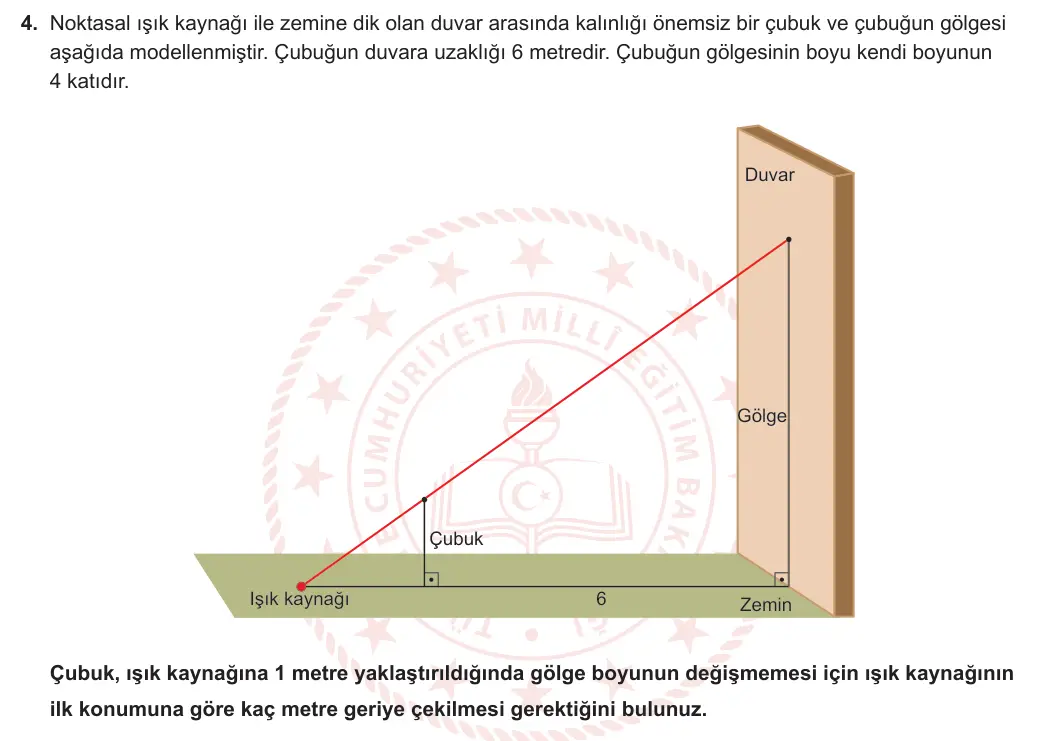 9. Sınıf Matematik 2024-2025 2. Dönem 1. Yazılı 4. Soru görseli