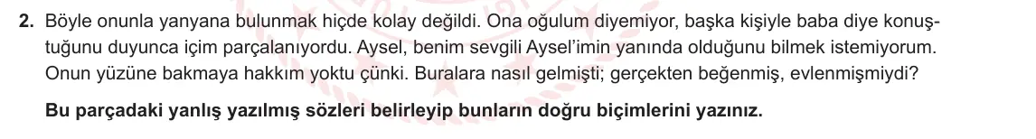 12. Sınıf Türk Dili ve Edebiyatı 2024-2025 2. Dönem 1. Yazılı 2. Soru görseli