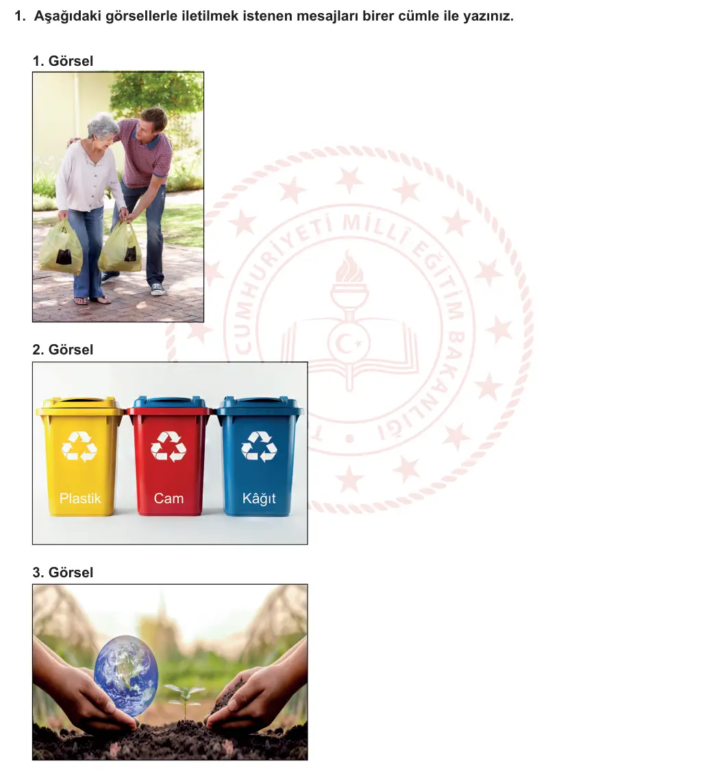 5. Sınıf Türkçe 2024-2025 2. Dönem 1. Yazılı 1. Soru görseli