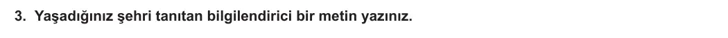 7. Sınıf Türkçe 2024-2025 2. Dönem 1. Yazılı 3. Soru görseli