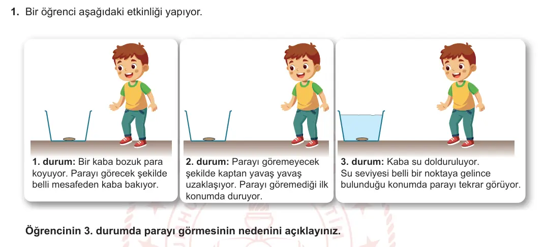 7. Sınıf Fen Bilimleri 2024-2025 2. Dönem 2. Yazılı 1. Soru görseli (1/2)