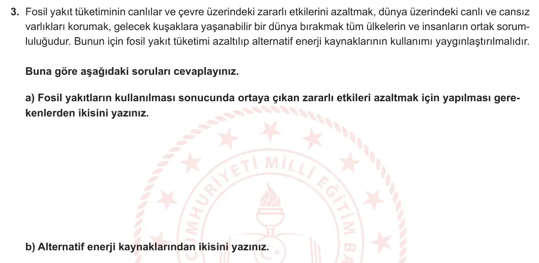 12. Sınıf Kimya 2024-2025 2. Dönem 2. Yazılı 3. Soru görseli