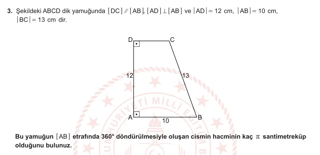 11. Sınıf Matematik 2024-2025 2. Dönem 2. Yazılı 3. Soru görseli