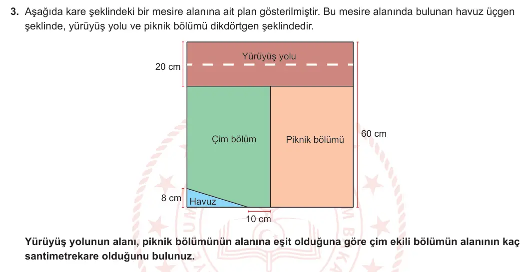 6. Sınıf Matematik 2024-2025 2. Dönem 2. Yazılı 3. Soru görseli