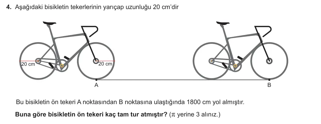6. Sınıf Matematik 2024-2025 2. Dönem 2. Yazılı 4. Soru görseli