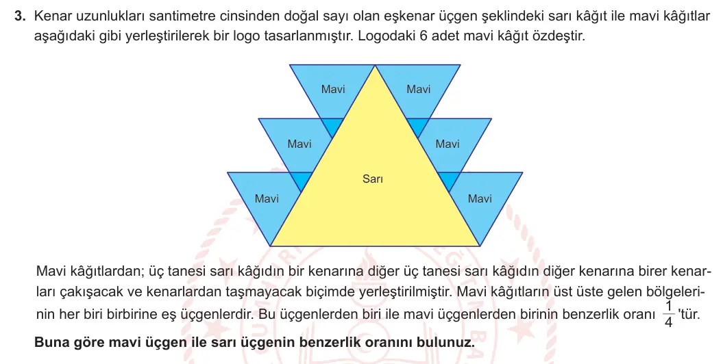 8. Sınıf Matematik 2024-2025 2. Dönem 2. Yazılı 3. Soru görseli