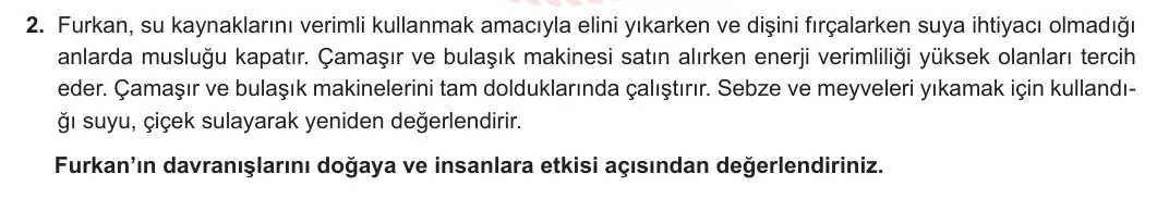 5. Sınıf Sosyal Bilgiler 2024-2025 2. Dönem 2. Yazılı 2. Soru görseli