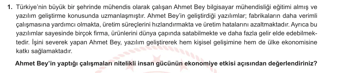 6. Sınıf Sosyal Bilgiler 2024-2025 2. Dönem 2. Yazılı 1. Soru görseli