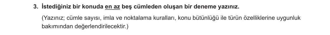 12. Sınıf Türk Dili ve Edebiyatı 2024-2025 2. Dönem 2. Yazılı 3. Soru görseli