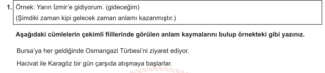 7. Sınıf Türkçe 2024-2025 2. Dönem 2. Yazılı 1. Soru (Özgün Yayınları) görseli