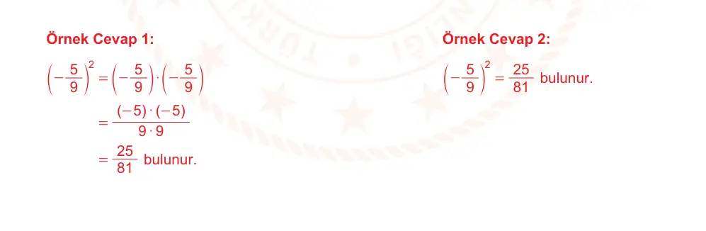 7. Sınıf Matematik 2024-2025 1. Dönem 2. Yazılı Ortak Sınav 2. Soru (Öğle Oturumu) resmi çözüm görseli