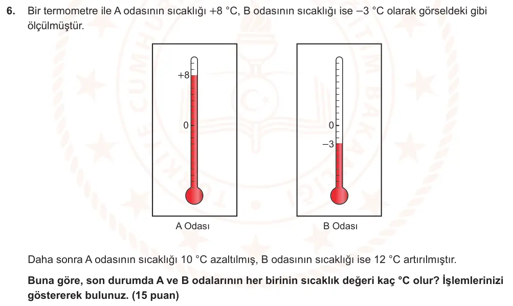 7. Sınıf Matematik 2024-2025 1. Dönem 2. Yazılı Ortak Sınav 6. Soru (Öğle Oturumu) görseli