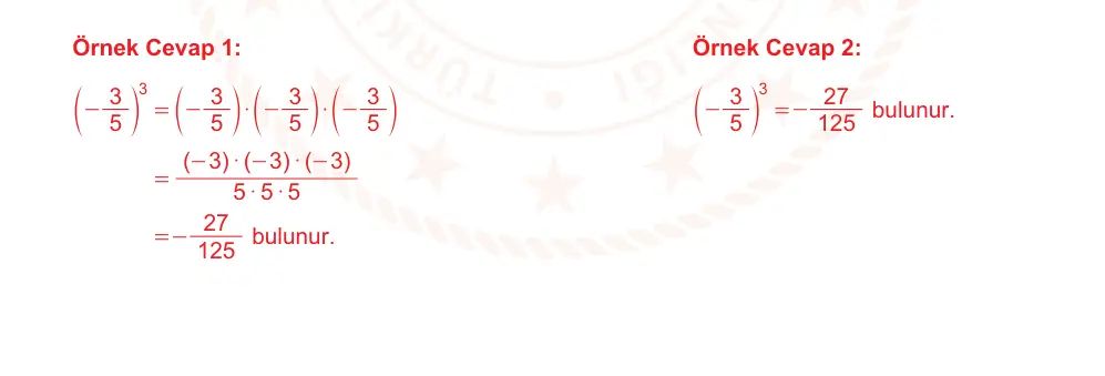 7. Sınıf Matematik 2024-2025 1. Dönem 2. Yazılı Ortak Sınav 2. Soru (Sabah Oturumu) resmi çözüm görseli