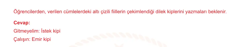 7. Sınıf Türkçe 2024-2025 1. Dönem 2. Yazılı Ortak Sınav 3. Soru (Öğle Oturumu, MEB ders kitabı) resmi çözüm görseli