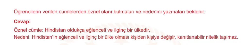 7. Sınıf Türkçe 2024-2025 1. Dönem 2. Yazılı Ortak Sınav 5. Soru (Öğle Oturumu, MEB ders kitabı) resmi çözüm görseli