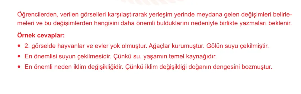 7. Sınıf Türkçe 2024-2025 1. Dönem 2. Yazılı Ortak Sınav 6. Soru (Öğle Oturumu, Özgün ders kitabı) resmi çözüm görseli