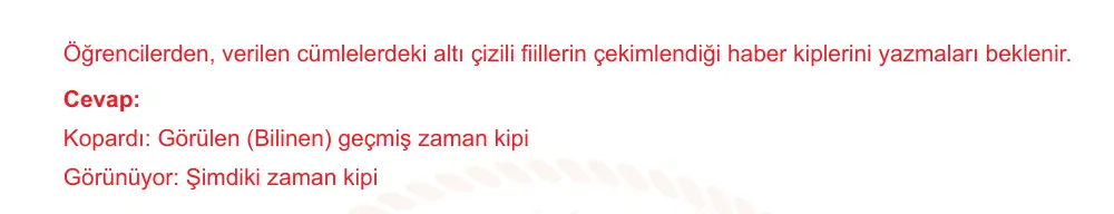 7. Sınıf Türkçe 2024-2025 1. Dönem 2. Yazılı Ortak Sınav 3. Soru (Sabah Oturumu, Mazeret Sınavı, MEB ders kitabı) resmi çözüm görseli