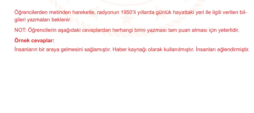 7. Sınıf Türkçe 2024-2025 1. Dönem 2. Yazılı Ortak Sınav 4. Soru (Sabah Oturumu, Mazeret Sınavı, MEB ders kitabı) resmi çözüm görseli